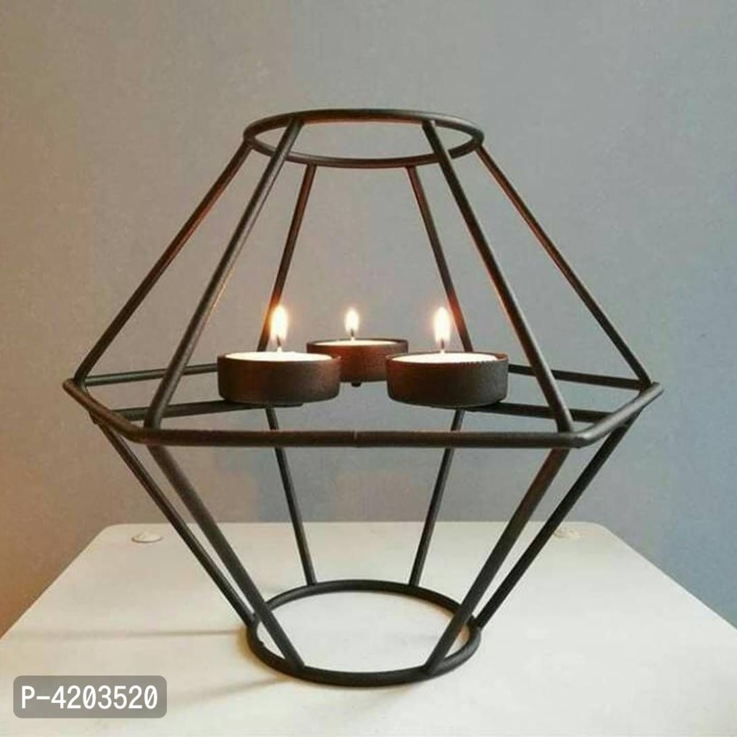 Metal Candle Holder for 3 T-lights