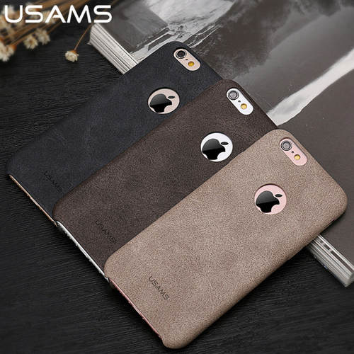 Usams  Apple iPhone 6 PLUS   6S PLUS Ultra-thin Elegant Logo Display Grained Leather Case Back Cover