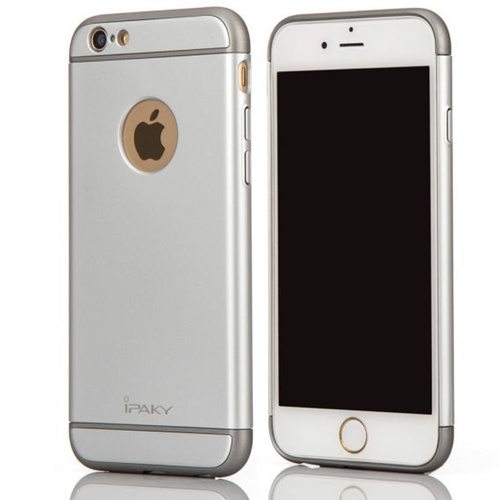 Ipaky  Apple iPhone 6 PLUS  6S PLUS Metallic Finish 3-in-1 Ultra-thin Slim Case Silver