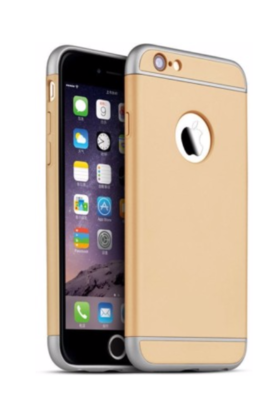 Ipaky  Apple iPhone 6  6S 360 Full Protection Metallic Finish 3-in-1 Ultra-thin Slim Case Gold