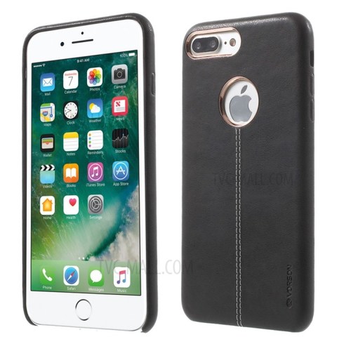 Vorson  Apple iPhone 7 PLUS Lexza Series Double Stitch Leather Shell with Metallic Logo Display Back Cover