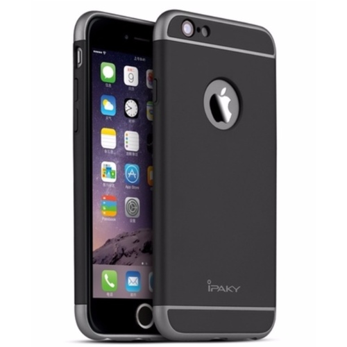Ipaky  Apple iPhone 6 PLUS  6S PLUS Metallic Finish 3-in-1 Ultra-thin Slim Case Black