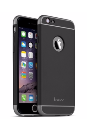 Ipaky  Apple iPhone 6  6S 360 Full Protection Metallic Finish 3-in-1 Ultra-thin Slim Case Black