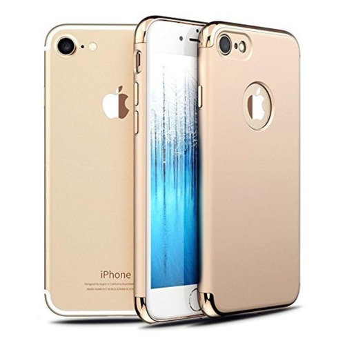 Ipaky  Apple iPhone 7 360 Full Protection Metallic Finish 3-in-1 Ultra-thin Slim Case Rose Gold