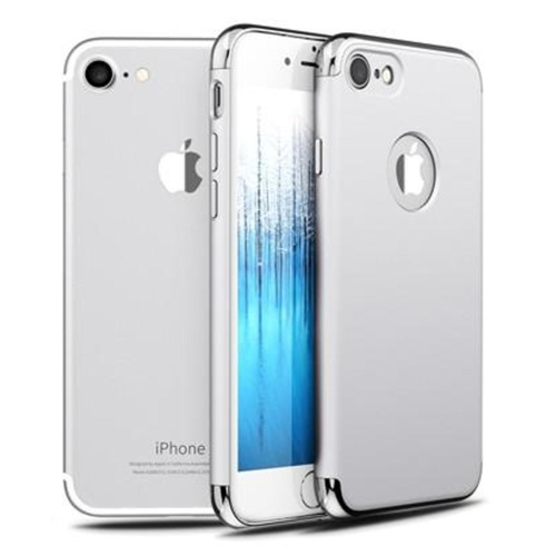 Ipaky  Apple iPhone 7 360 Full Protection Metallic Finish 3-in-1 Ultra-thin Slim Case Silver