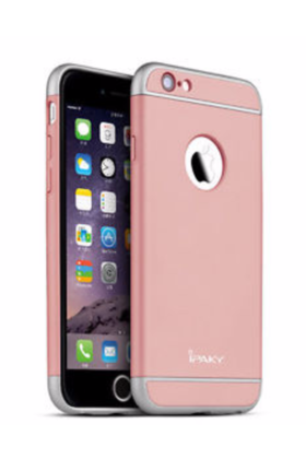Ipaky  Apple iPhone 6  6S 360 Full Protection Metallic Finish 3-in-1 Ultra-thin Slim Case Rose Gold