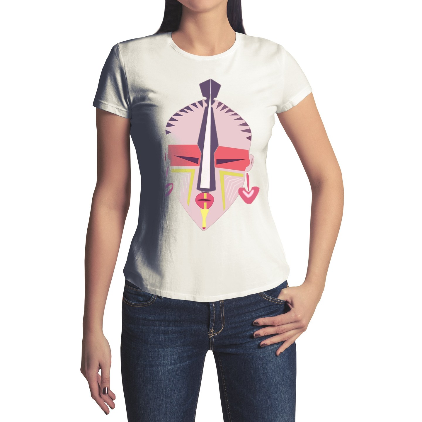 Tribal Chick Half Sleeve T-Shirt