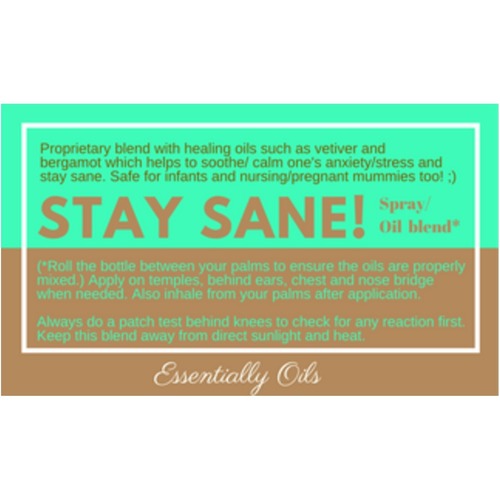 Stay Sane - Calming Oil Blend 15ml