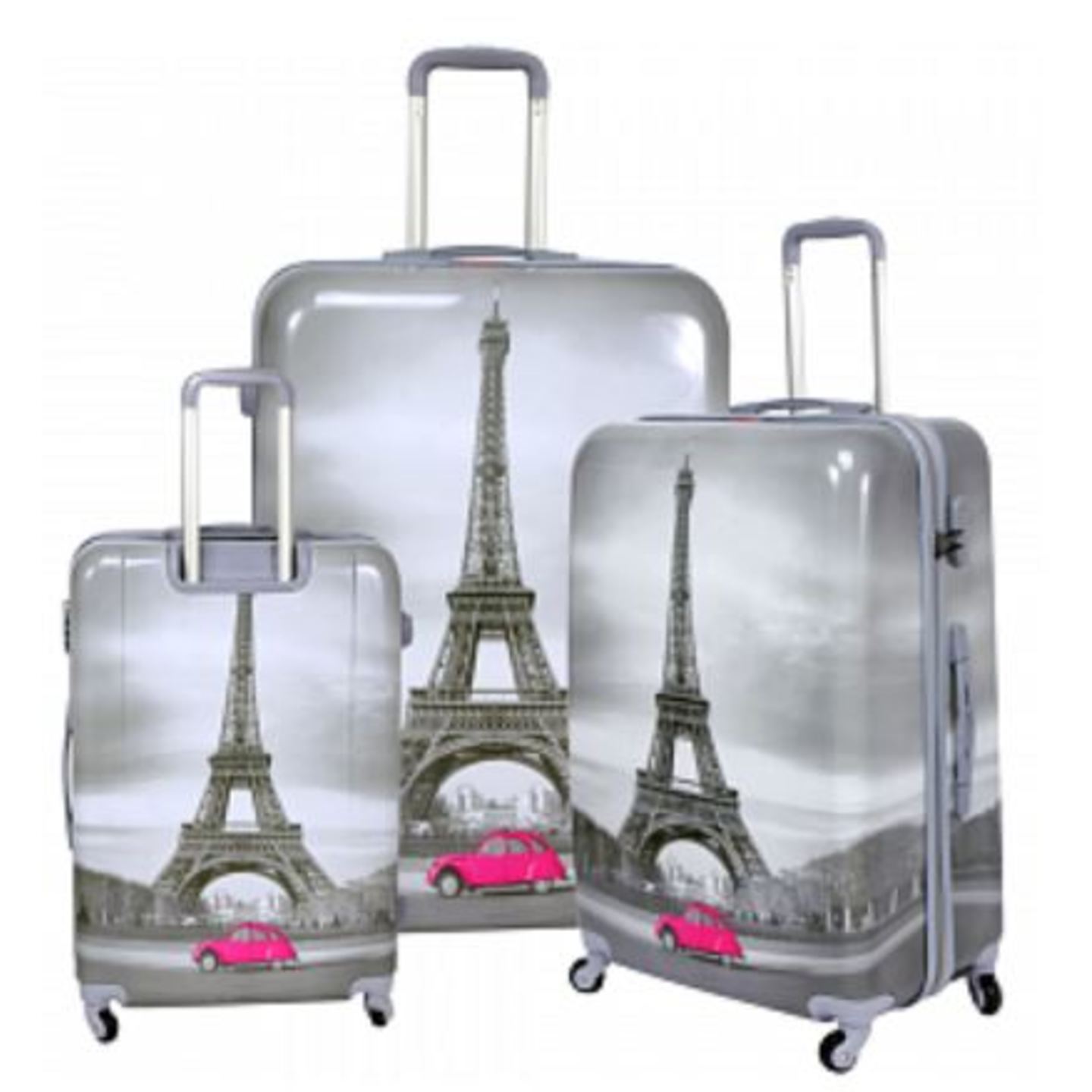 Paris, Eiffel Tower Car Journey Printed Luggage  20 inch, 24 inch, 28 inch