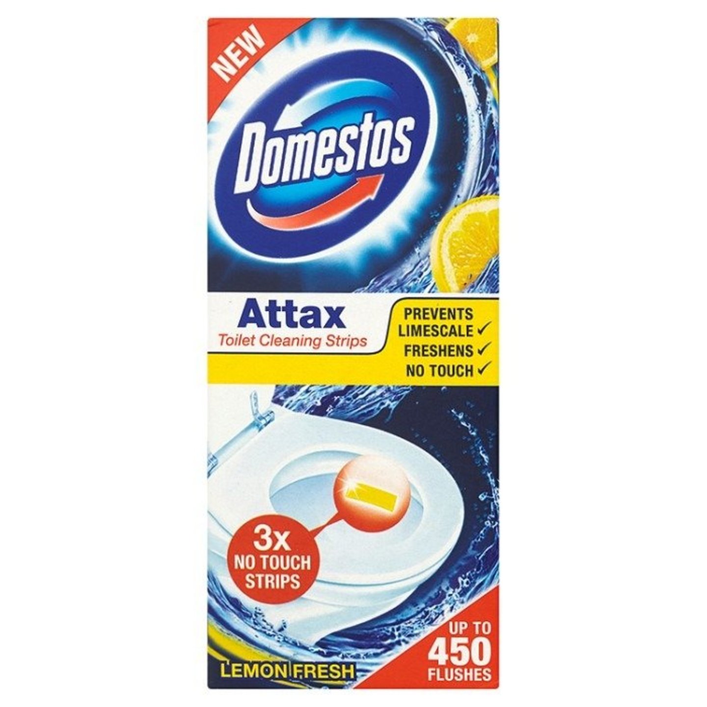 Domestos Attax Toilet Cleaning Strips Lemon