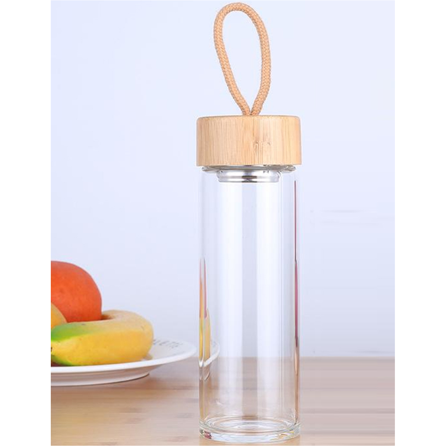 Borosilicate Glass Water Bottles For Juice Portable Outdoor Drinkware