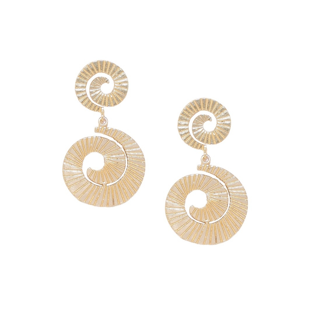 The Jewel Basket Gold-Toned Animal Shaped Drop Earrings