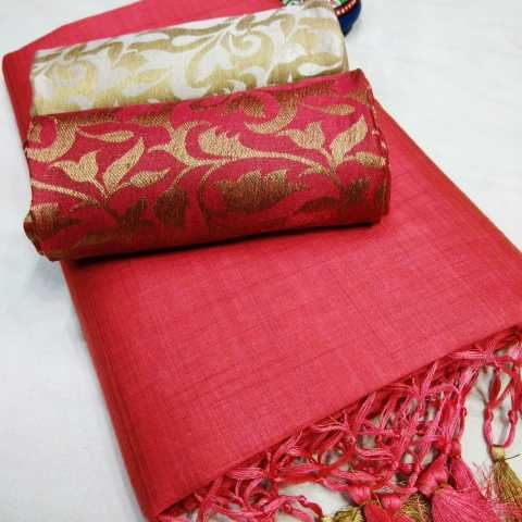 Dual Blouse Chanderi Cotton Saree