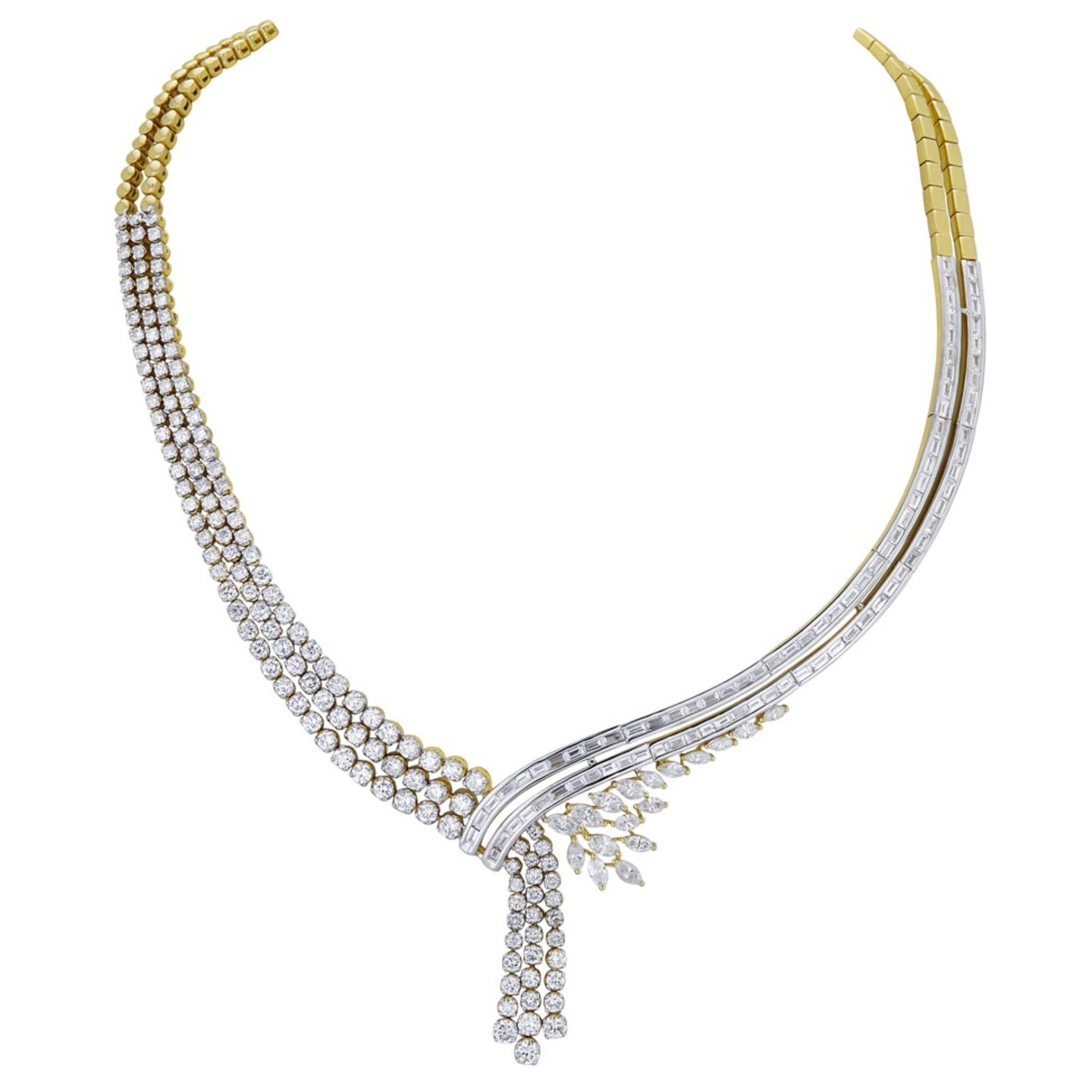 Elegant Diamond Necklace and Earrings