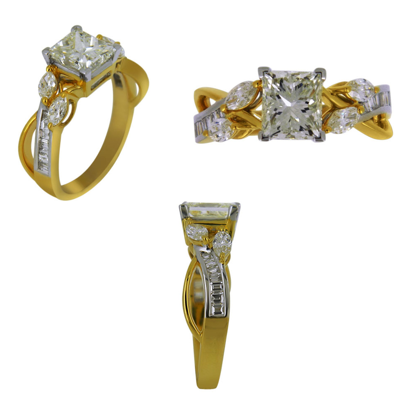 Timeless and elegant Princess diamond solitaire rings