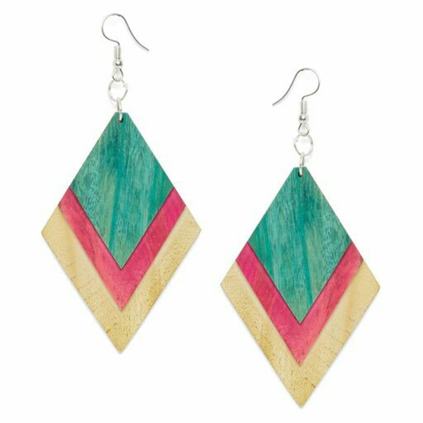 Beautiful Krafty Wooden Earrings 3. 