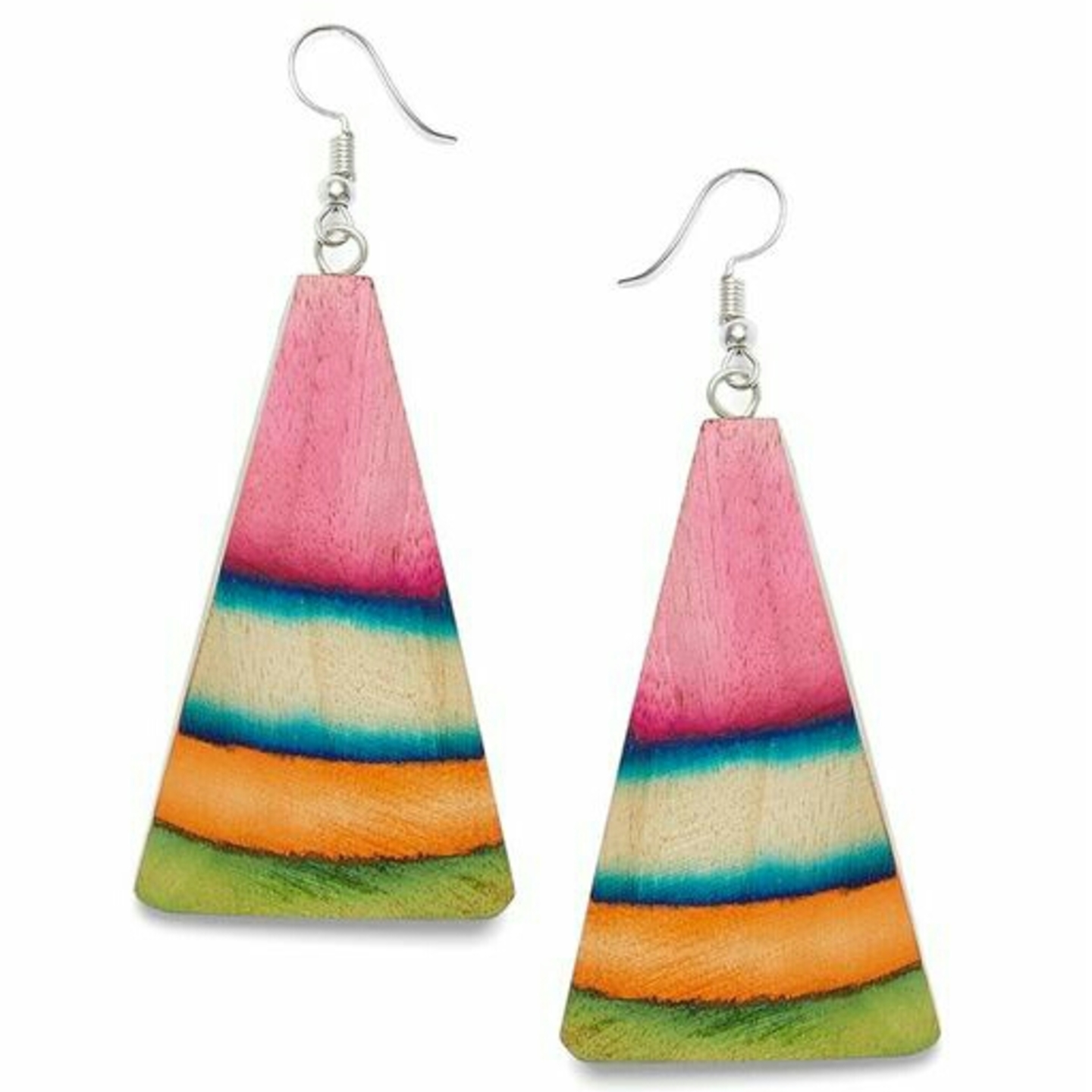 Beautiful Krafty Wooden Earrings 6. 