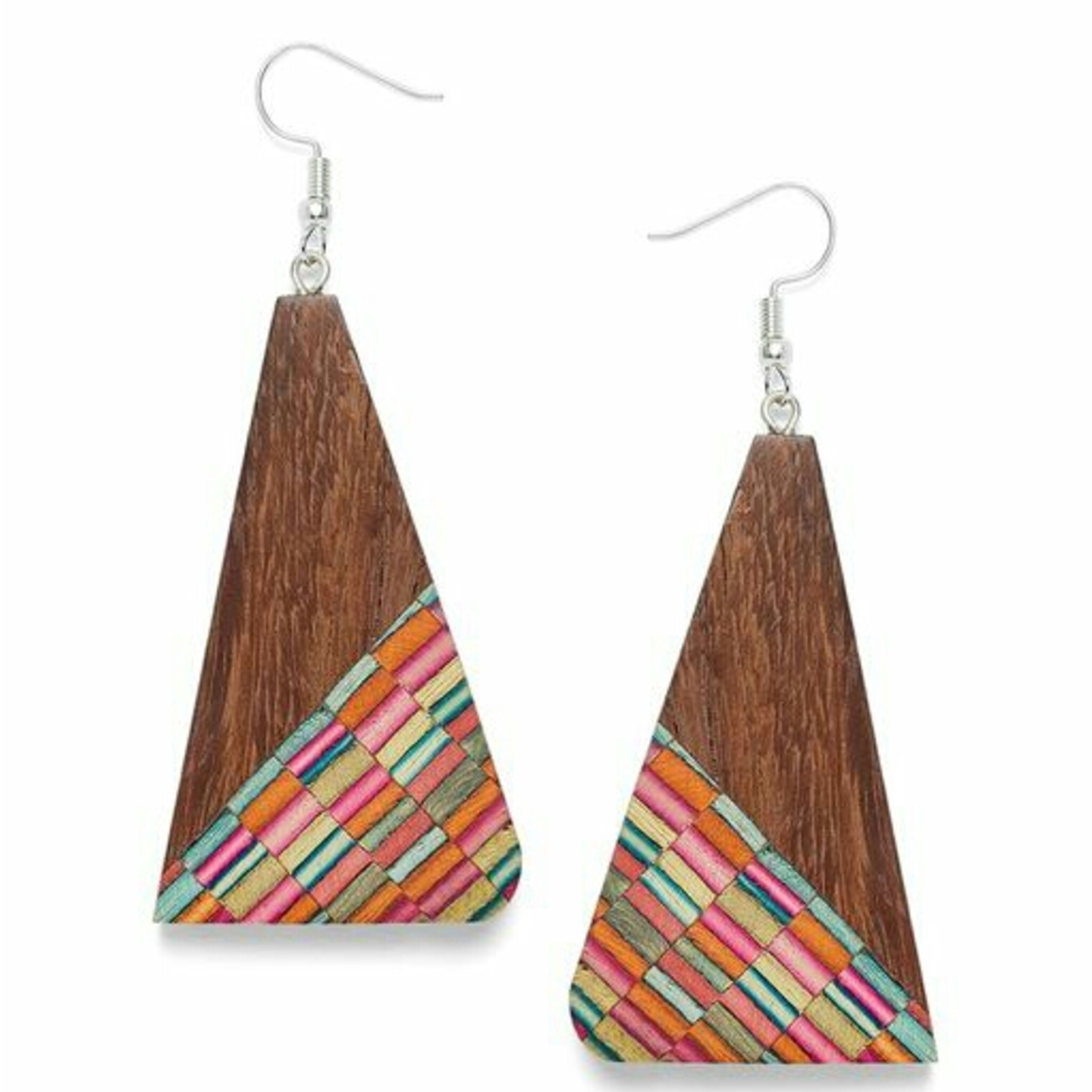 Beautiful Krafty Wooden Earrings 7. 