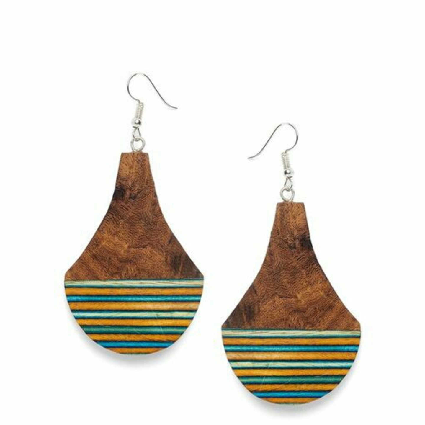 Beautiful Krafty Wooden Earrings 4. 