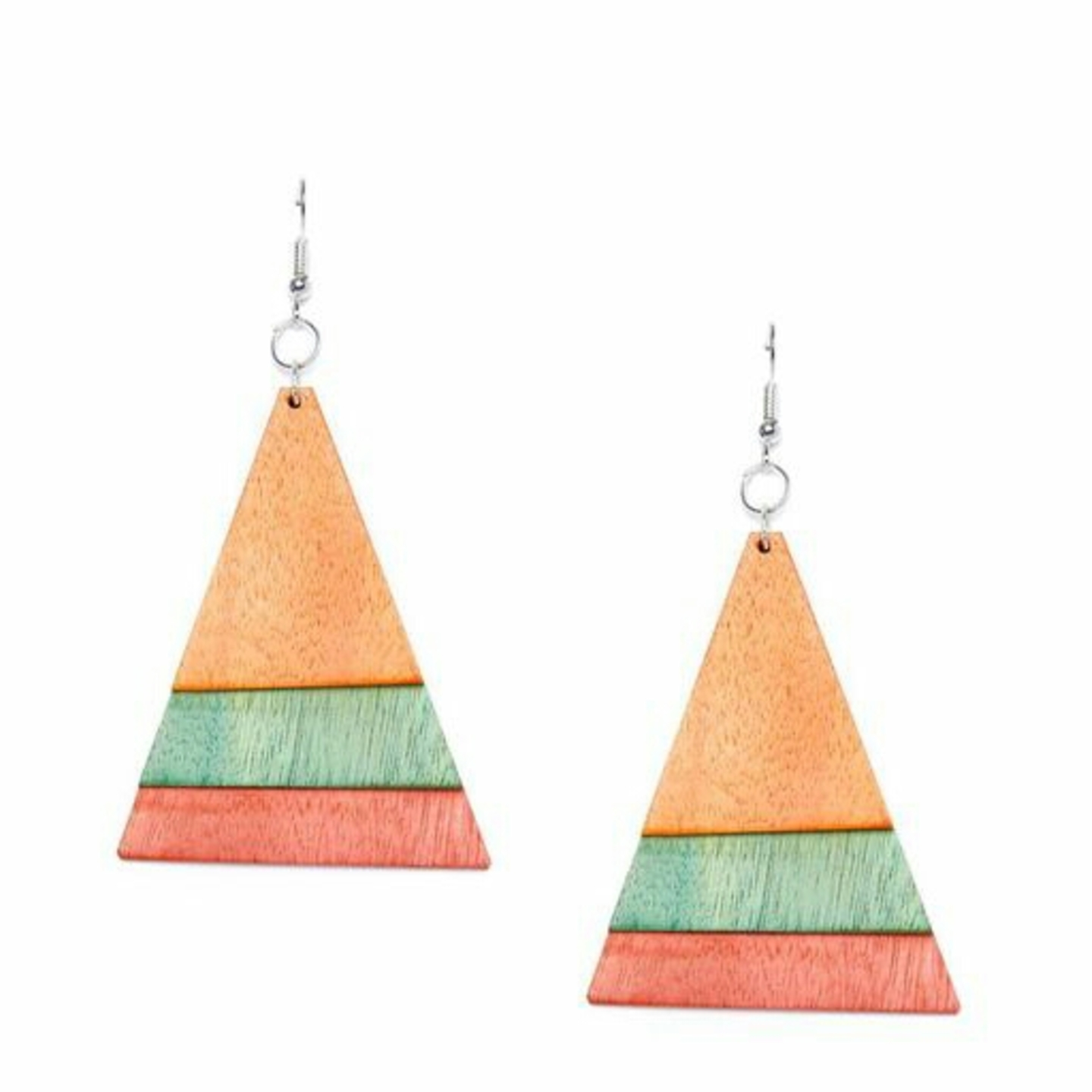 Beautiful Krafty Wooden Earrings 5. 