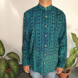 Hand block printed cotton mens shirts