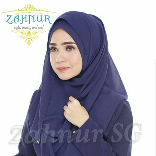 Haifa Double Loop Instant Shawl (HPB-12) Blue Black