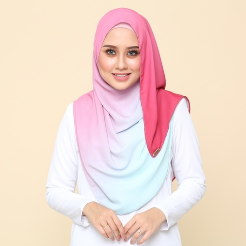 *PREORDER* Ombre Instant Shawl - Minty Pink