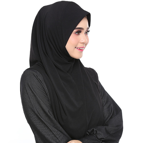PREORDER_Zaleha Comfort Fit Hijab [Black] Size M