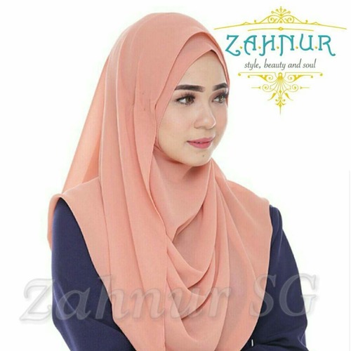 Haifa Double Loop Instant Shawl (HPB-03) Peach