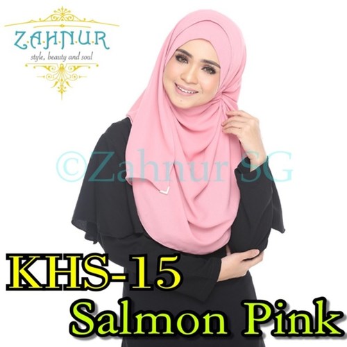 Kelly Hybrid Instant Shawl (KHS-15) Salmon Pink
