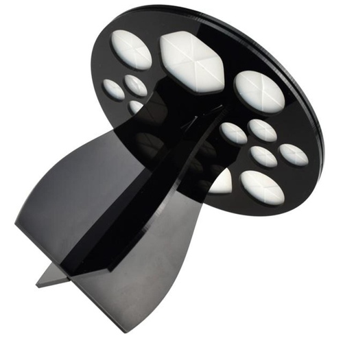 ROUND 14 Hole Make Up Brush Drying Stand [Black]