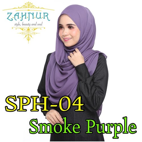 Sophia Semi Instant Shawl (SPH-04) Smoke Purple