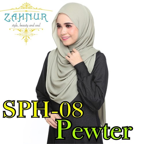 Sophia Semi Instant Shawl (SPH-08) Pewter