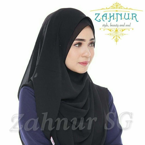 Haifa Double Loop Instant Shawl (HPB-01) Black