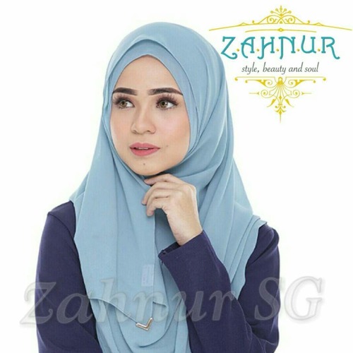 Haifa Double Loop Instant Shawl (HPB-14) Blue Seaform