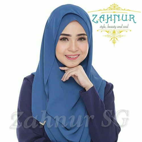 Haifa Double Loop Instant Shawl (HPB-13) Bright Blue