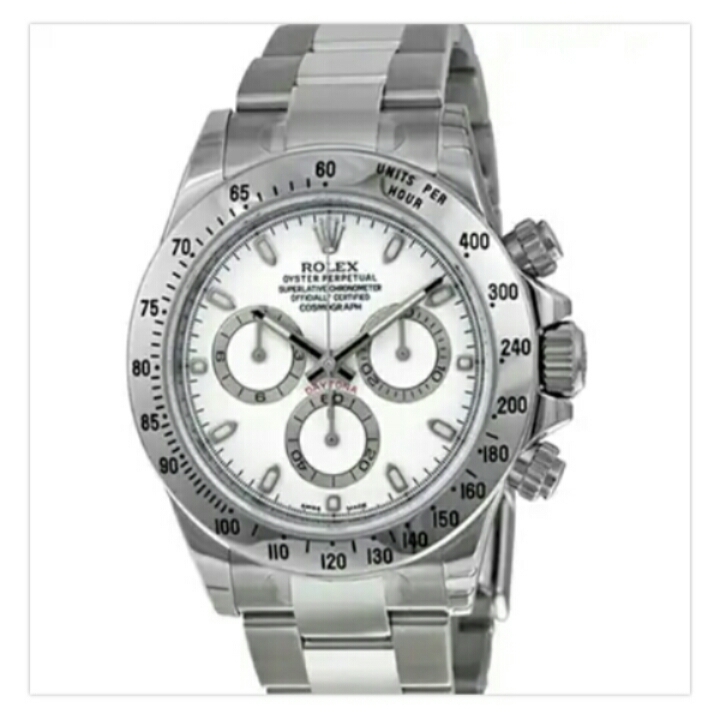 ROLEX DAYTONA SILVER WHITE DIAL RX1036