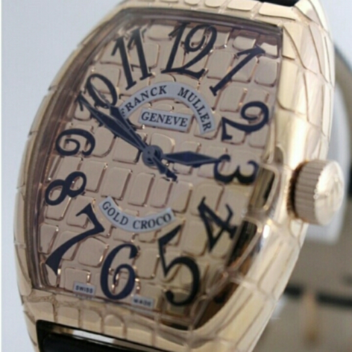 Franck Muller Gold Croco Swiss ETA Luxury men's watch