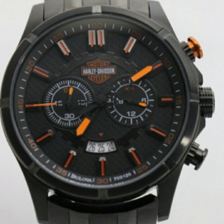 Harley Davidson Bulova Full black Carbon Fiber Dial swiss ETA luxury Swiss