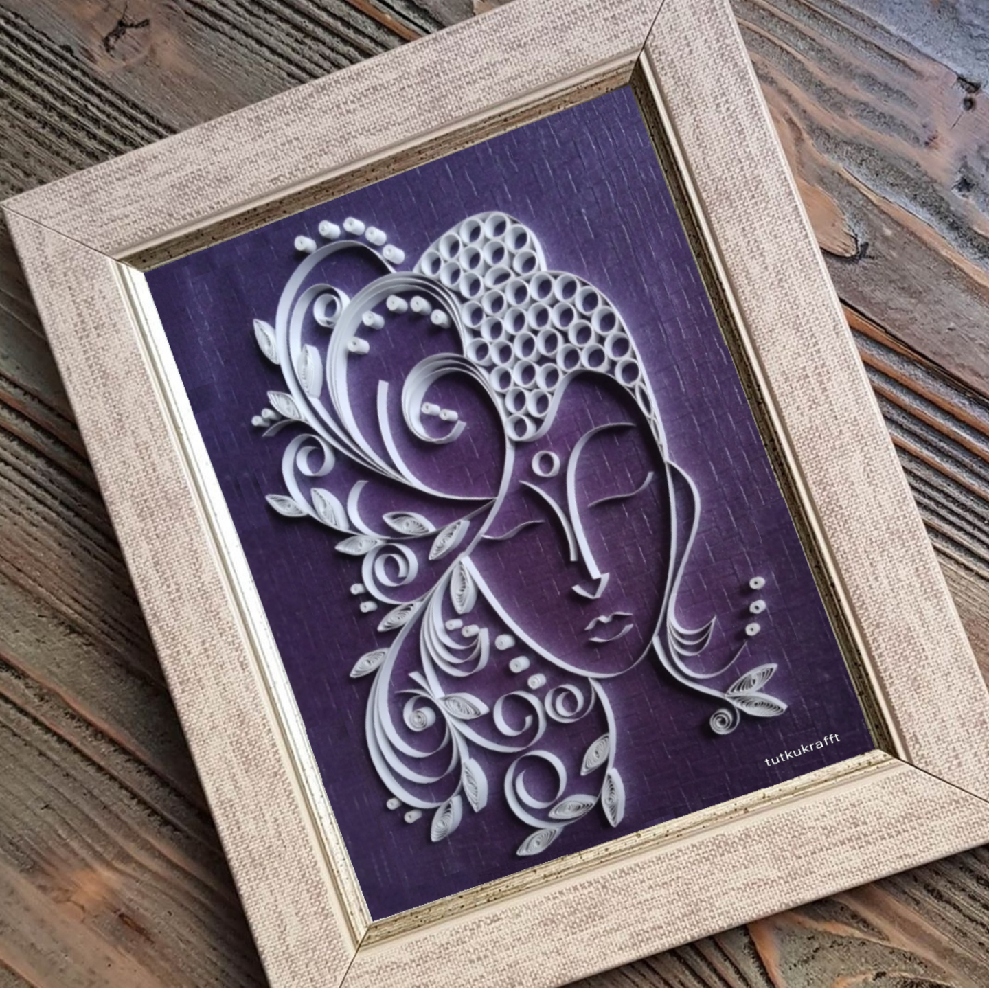 Quilling art scenery frame