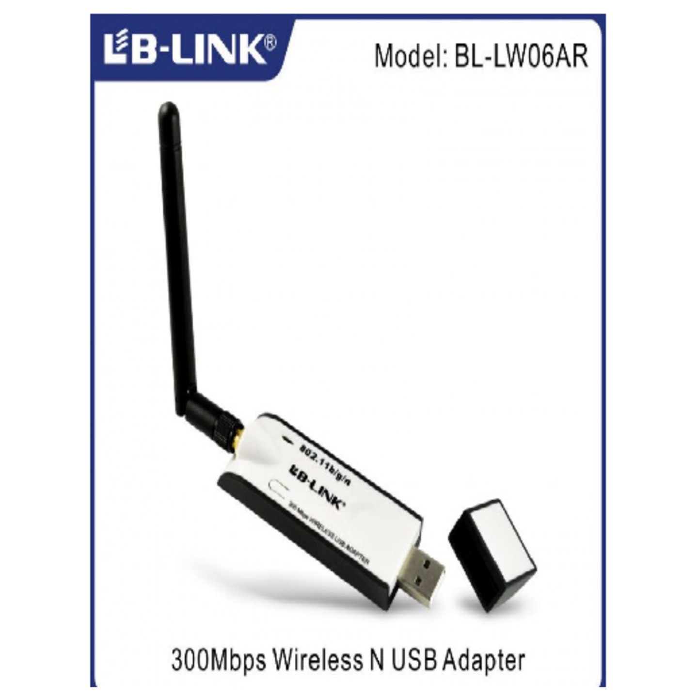 300 Mbps Wireless N Usb Adapter,with 1 detachable  antenna (BL-LW06AR)