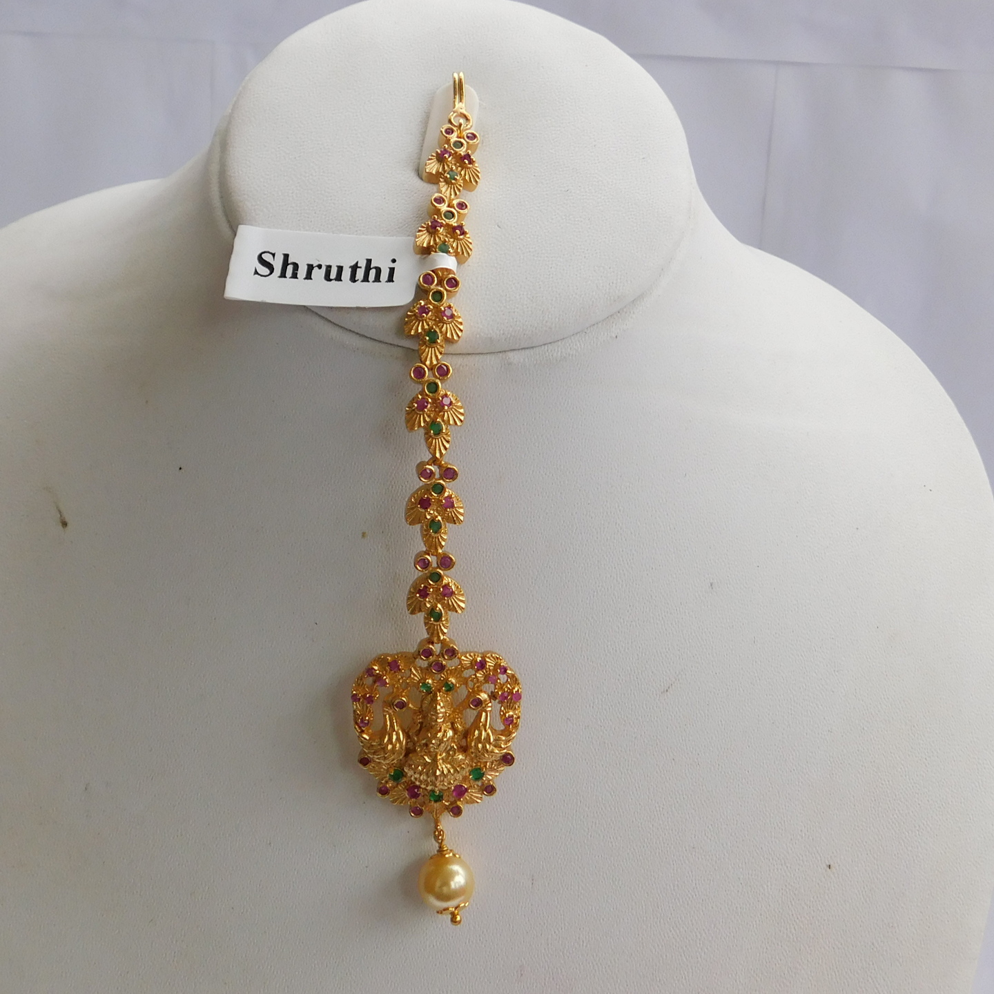 Gold Plated Matha Patti with  CZ stones  