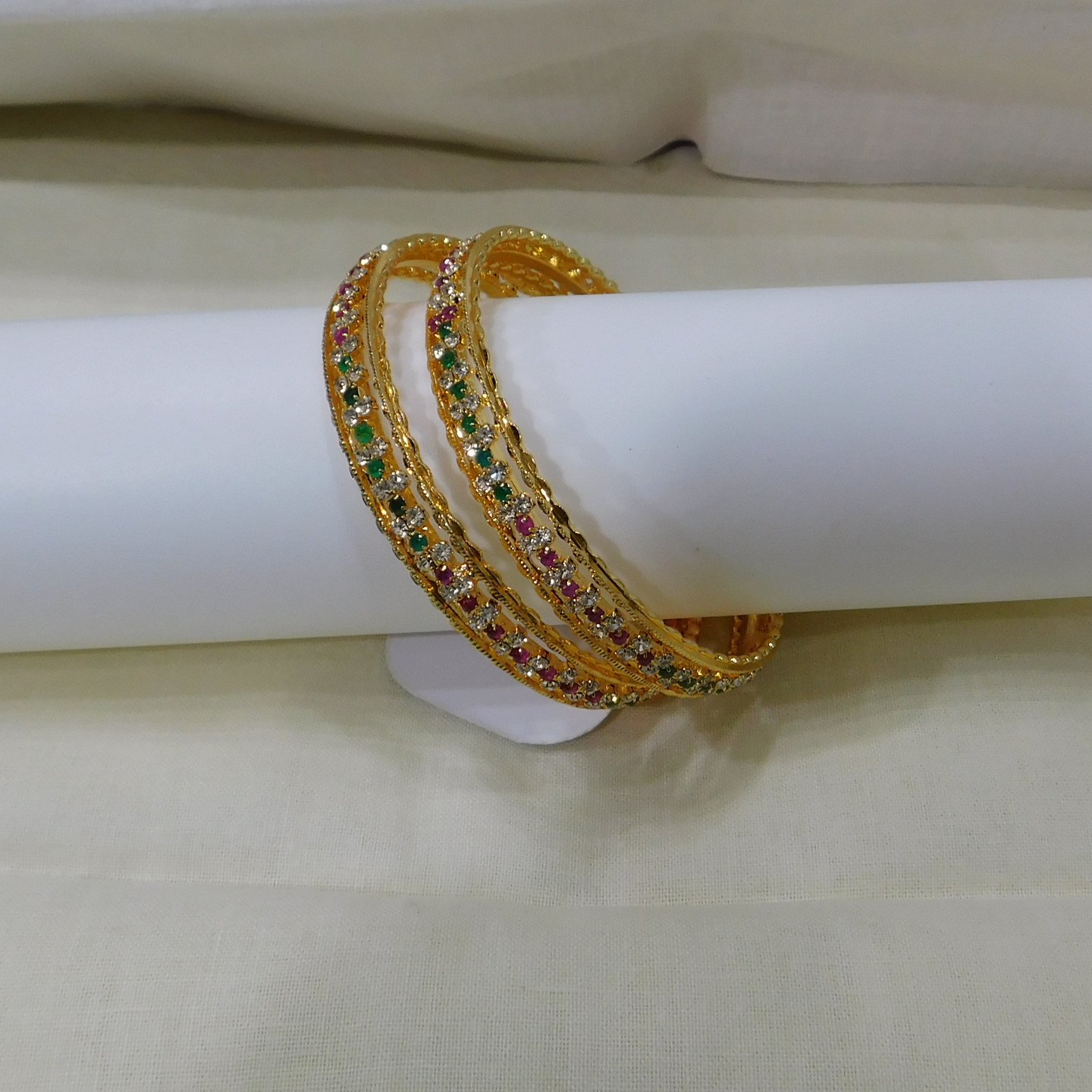 Bangles - With Ruby & Emerald stones 