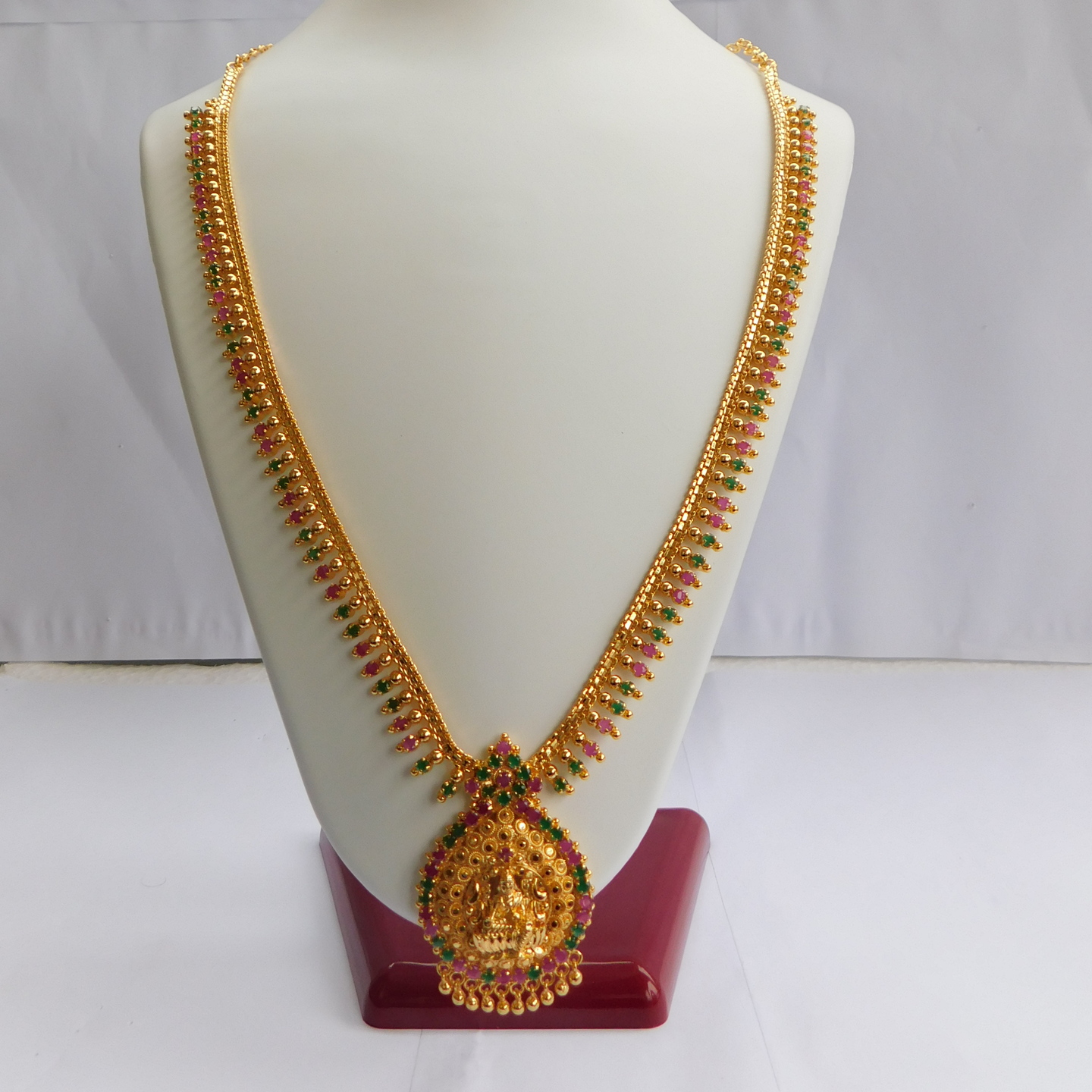   Long Haram with Goddess Lakshmi on Locket 