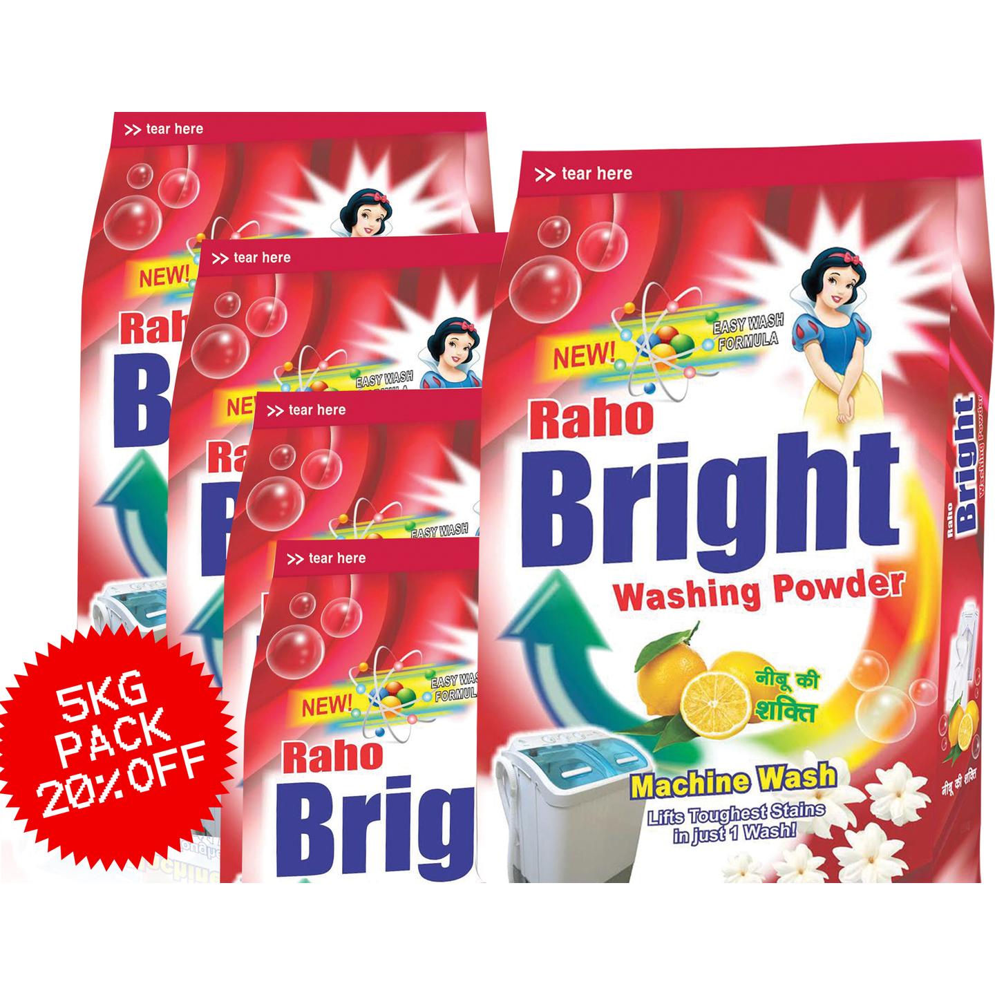 Raho Bright Washing Powder Original 5 Kg pack