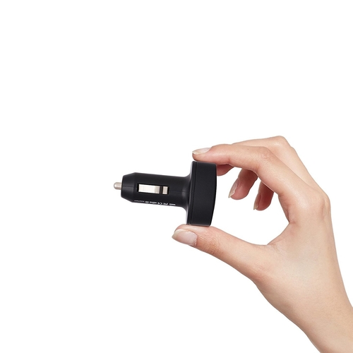 BI04BGA1 Dual Output USB Car Charger (Black)
