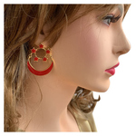 SINGAPORE ENSIGN earrings- 3 PIECES LEFT