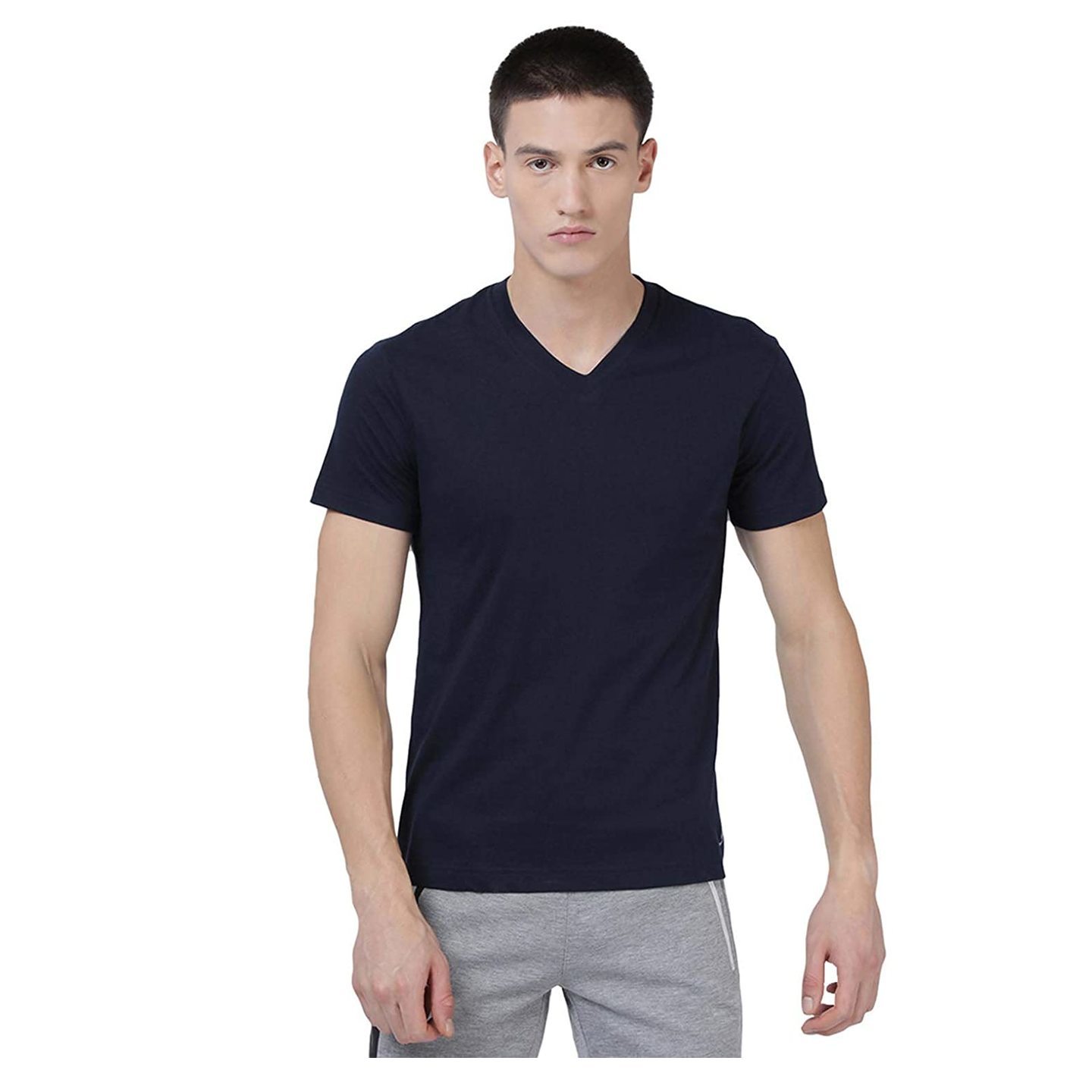Levis  Ultra-Soft Cotton 300 LS Classic V Neck Solid T-Shirt Pack of 2