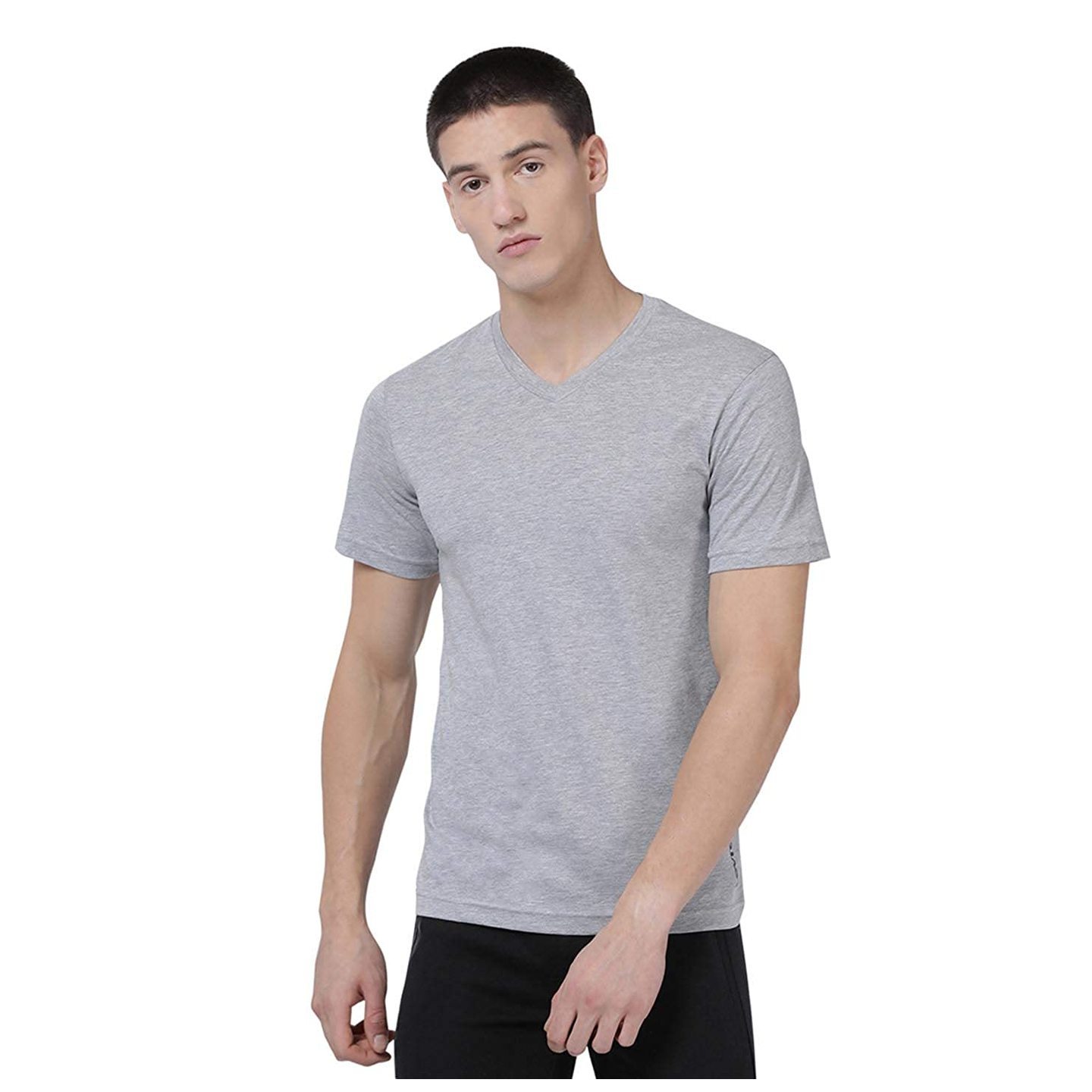 Levis Mens Ultra-Soft Cotton  Grey Classic V Neck Solid T-Shirt