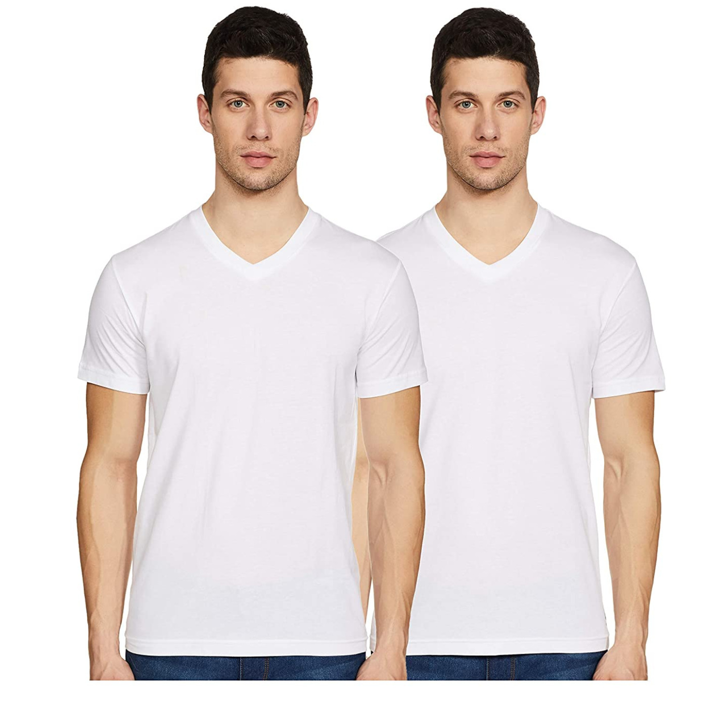 Levi’s Ultra-Soft Cotton 300 LS Classic V Neck Solid T-Shirt (Pack of 2)
